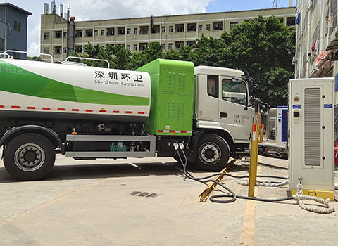 環衛車直流充電樁建站案例(圖1)